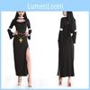 Damen Sexy Nonne Kostüm für Erwachsene Halloweenkostüm für unvergessliche Cosplay-Partys