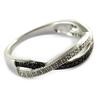 Silver Ring 'Sissi' Black White (rhodium) - 5 Mm