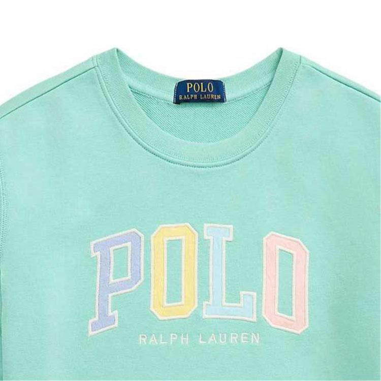 Polo Ralph Lauren Sweatshirt Ss25 Logo Round Neck Long Sleeve Kids Sweatshirt Bay-Green CWPOKNIY8021377-300