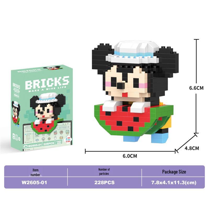 Lele Brothers Micro Building Blocks - Educational Small Animal Sets for Kids, Compatible with Lego, Boys' Toy Gifts