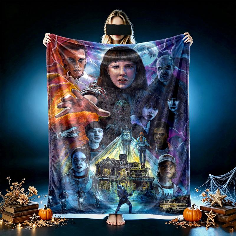 Movie Couple Portrait Blanket Lightweight Print Throw Blanket For Couch, Bed, Car, A Heartfelt Gift for Your Family and Friends