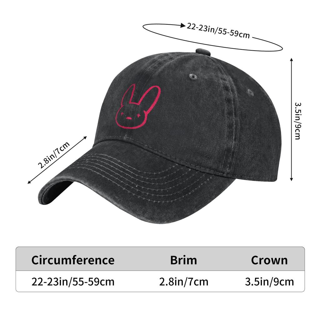 Bad Bunny Men Women Baseball Cap Un Verano sin Ti  Distressed Denim Washed Hats Vintage Outdoor Workouts Adjustable Fit Headwear