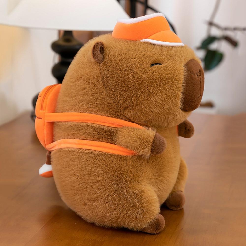 Fluffy Basketball Backpack Capybara Doll Stuffed Capybara Fluffty Doll  Kids Birthday Gifts