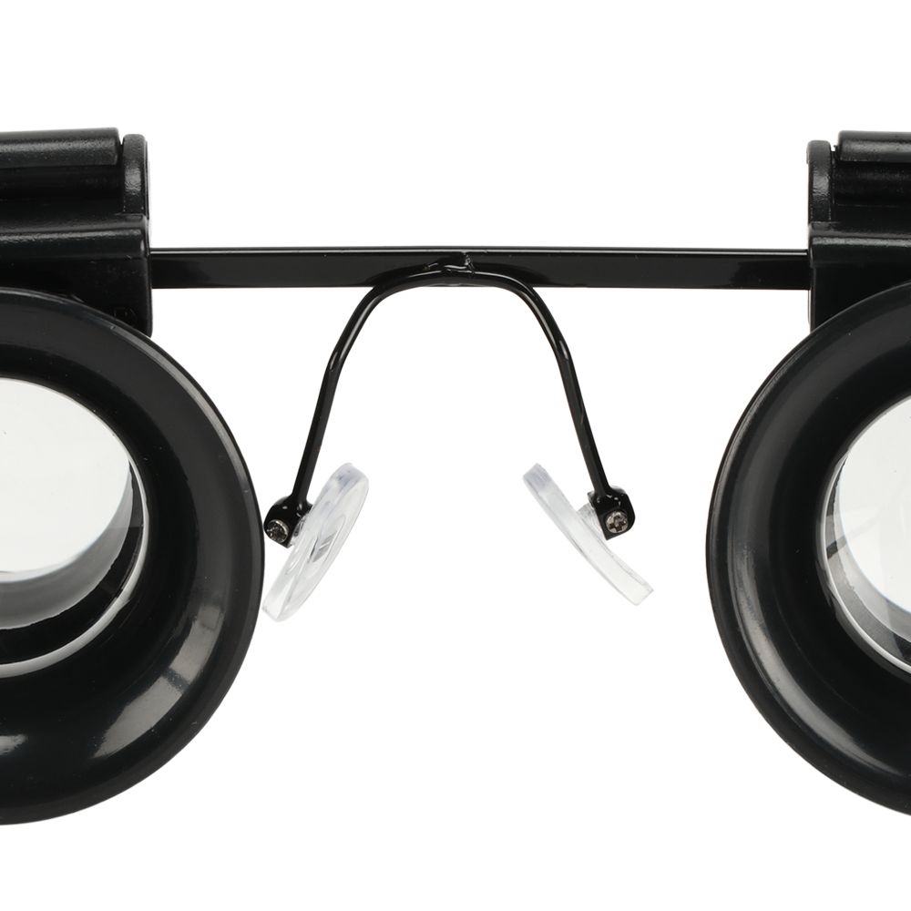 Head Mounted Professional With LED Lights 20X Magnifier Jeweler Inspect Tool Watch Repair Double Eye Glasses Type