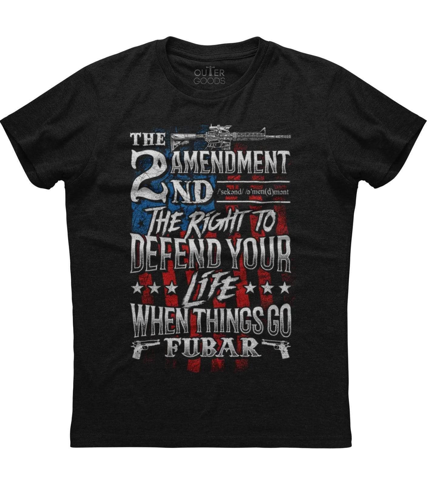 The 2nd Amendment The Right To Defend Your Life Men s Trending Black T-shirt M