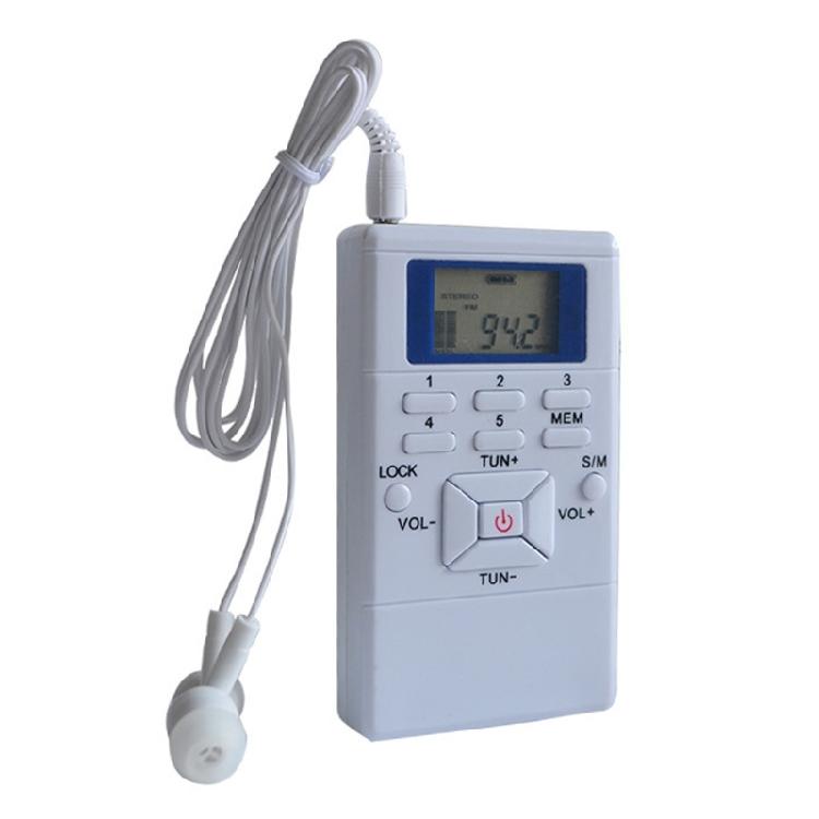 Portable AM FM Radio with Headphones Auto Scan Memory Function Small Size for Travel Camping Home Use