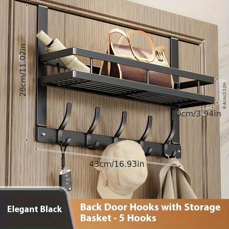 

Multifunctional Metal Over-the-Door Storage Rack Easy Install For Kitchen Bathroom Bedroom Xmas Gift | 24-hour Shipping 4 hooks чёрный
