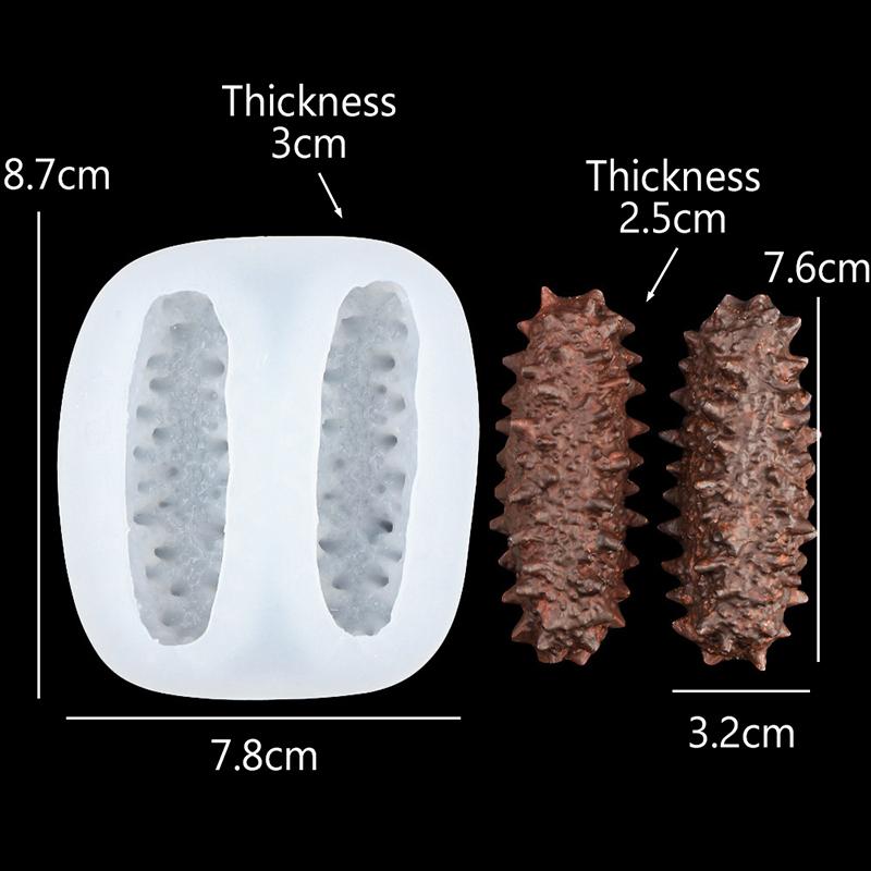 3D Simulate Abalone/Sea Cucumber Fondant Silicone Mold Jelly Chocolate Mould Diy Clay Candle Molds Cake Decorating Tool Bakeware