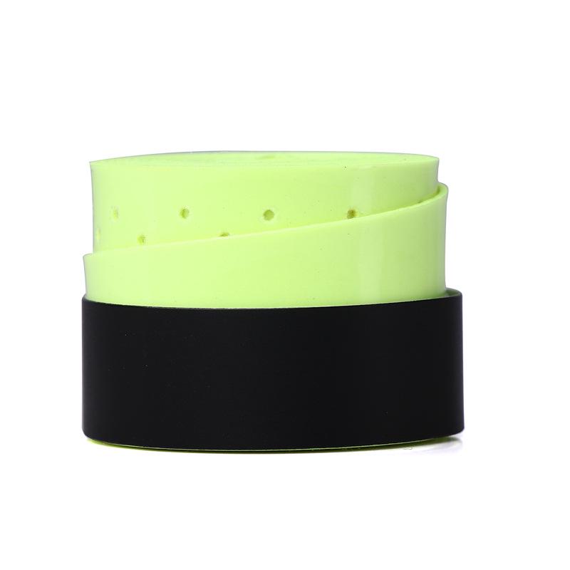 Elastic Perforated PU Leather Overgrip for Badminton, Tennis & Table Tennis Rackets, Fishing Rods with Ribbed Sweatband
