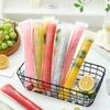 100 Stück Selbstversiegelnd Einweg Transparent Eis am Stiel Beutel Auslaufsicher Eiswürfel Form Eisbeutel Meal Prep