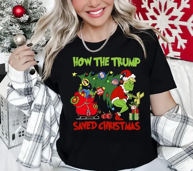 Trump Christmas Shirt, Santa Trump Xmas Shirt, Republican Christmas T-Shirt Unisex T-Shirt XXL