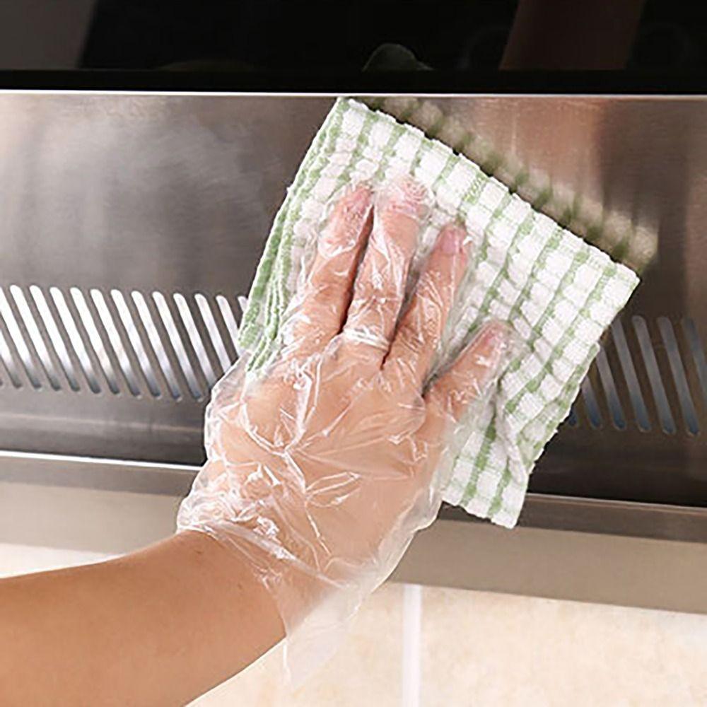 100Pcs/box Thickened TPE Cleaning Gloves Transparent Latex Free Gloves  For Household Market