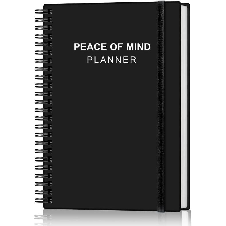 Peace of Mind Planner – Final Arrangements Organizer for Beneficiary, Will Preparation, Last es & Funeral Planning, 5.8 x 8.5 , Green чёрный