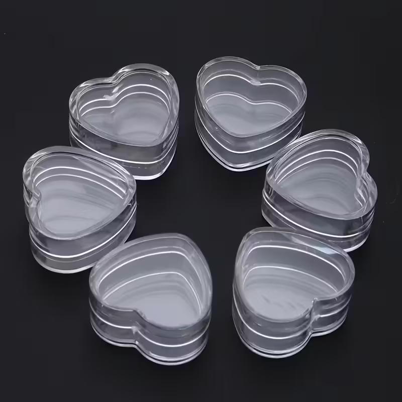 20-Pack Plastic Heart-Shaped Empty Bottles, Cosmetic Jars, Lip Balm/Cream Jars, Portable Refillable Bottle Set
