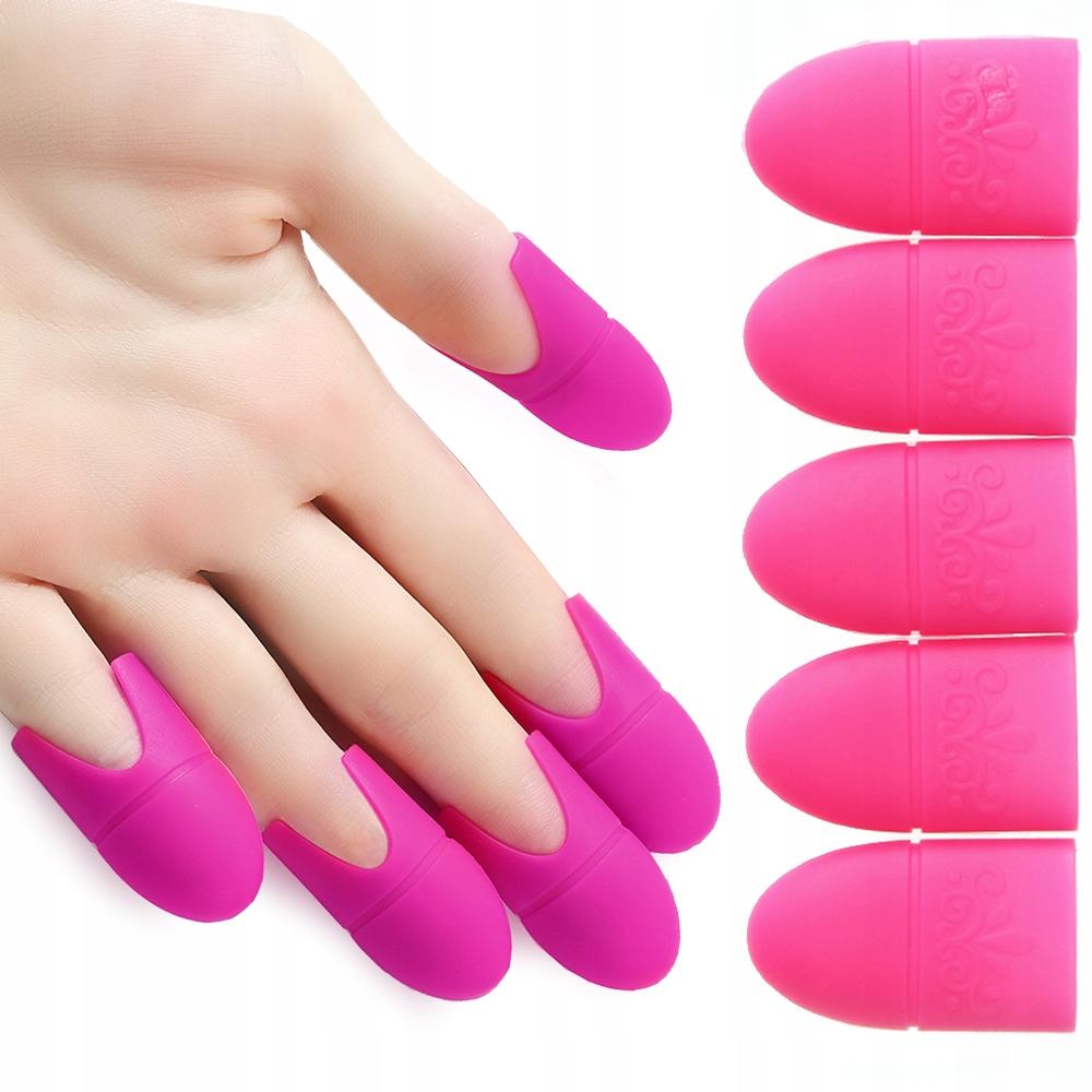 Silicone Clips for Removing Acrylic Gel Hybrids, Reusable, 5 Pcs