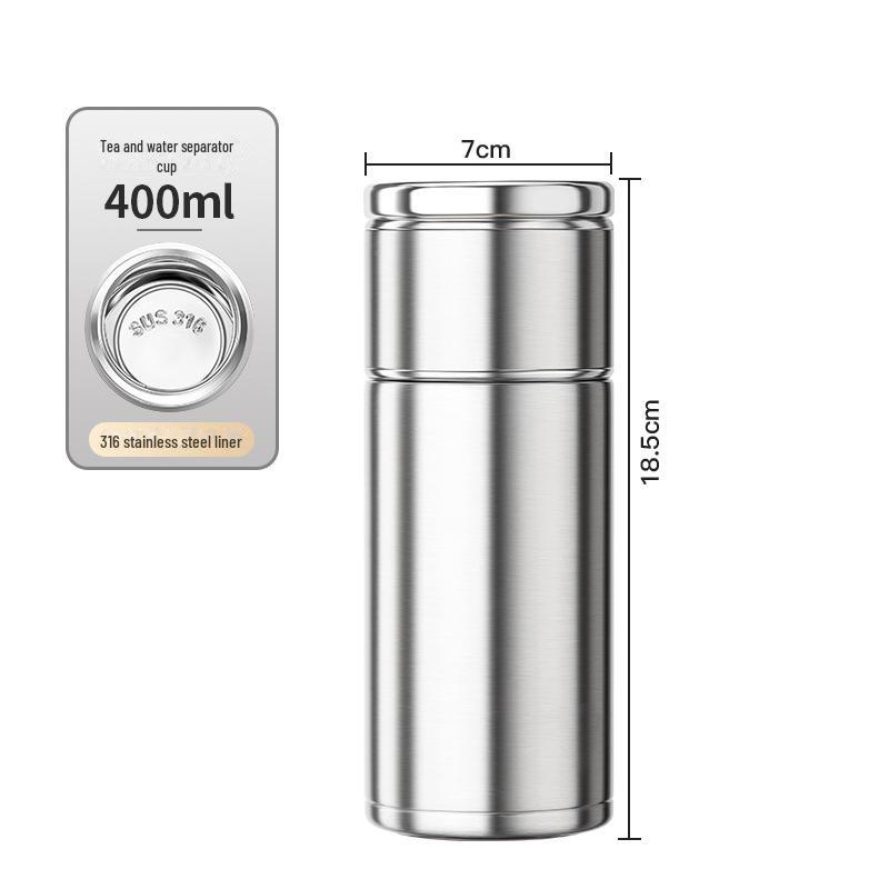 Compact 316 Stainless Steel Tea Infuser Thermos Cup - Portable Water Separation Design for Men and Women, Perfect Gift