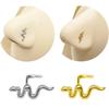 1Pc Stainless Steel L Shape Nose Bone Stud Women Snake Design Nose Ring Labret Lip Ring Nose Piercing Body Jewelry Gift