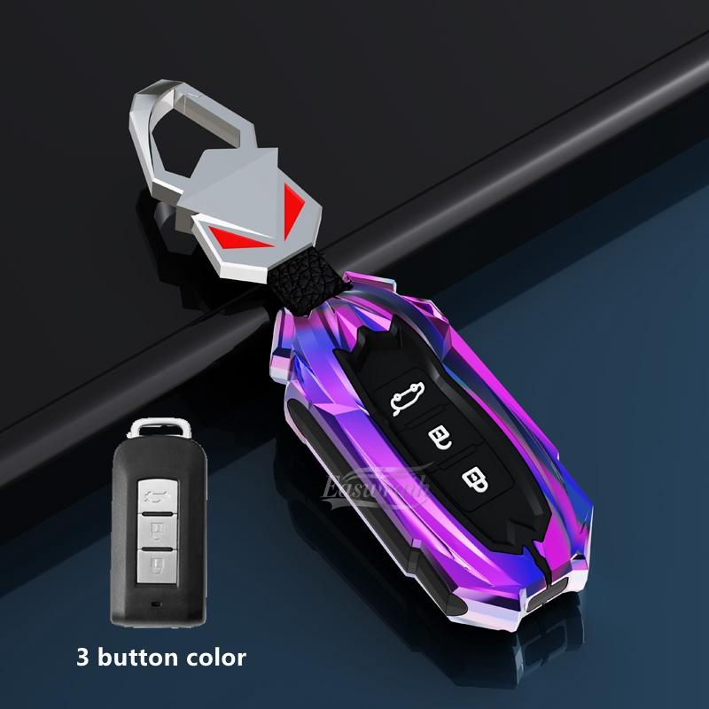 

Car Zinc Alloy Key Case Holder Cover Bag For Mitsubishi Outlander Lancer 10 Pajero Sport ASX RVR L200 Eclipse Cross Accessories