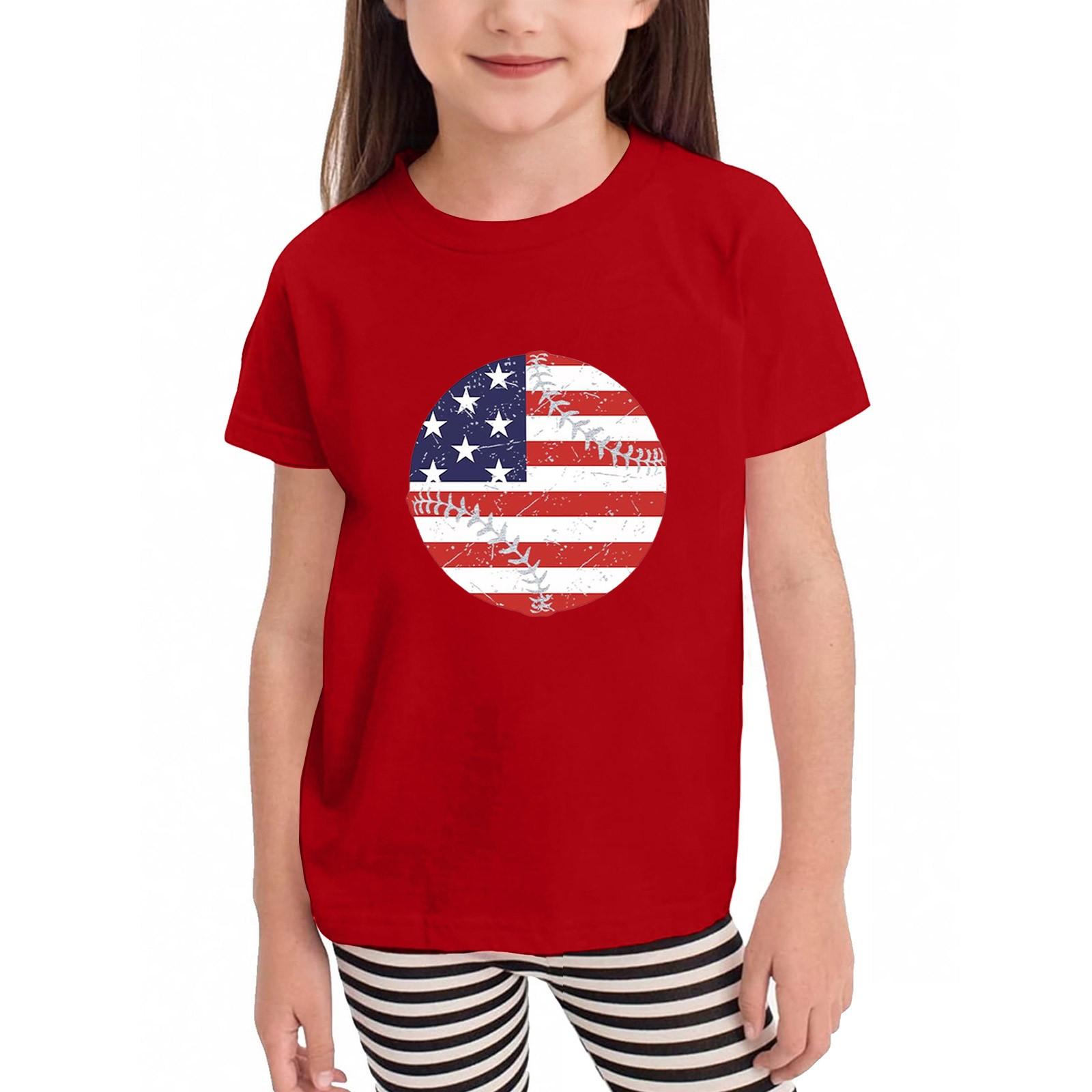 

Toddler Girl Boy T-Shirts Kids Top Boys And Girls Printed Short Sleeved T-shirt 160 червоний