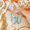 1 Pc Cute Butterfly Metal Bookmark Colorful Bronzing Bookmark With Chain Gifts For Book Lovers Readers Writers Friends Adults