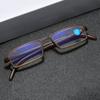 Augenschutz Anti-Blaulicht Lesebrille Blaulichtblockierende TR90 Quadratische Brille Ultraleichte optische Brille +4