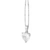 Gold & Silver Plated 2PCS Heart CZ Pendant Necklaces, Minimalist Four-Prong Solitaire Cable Chain Set for Women