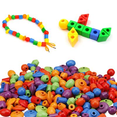 20~200 Stück Perlen DIY Handgemachtes Puzzle Perlen auffädeln Bausteine Kinder Früherziehung Geometrische Form Armband Spielzeug TMZ