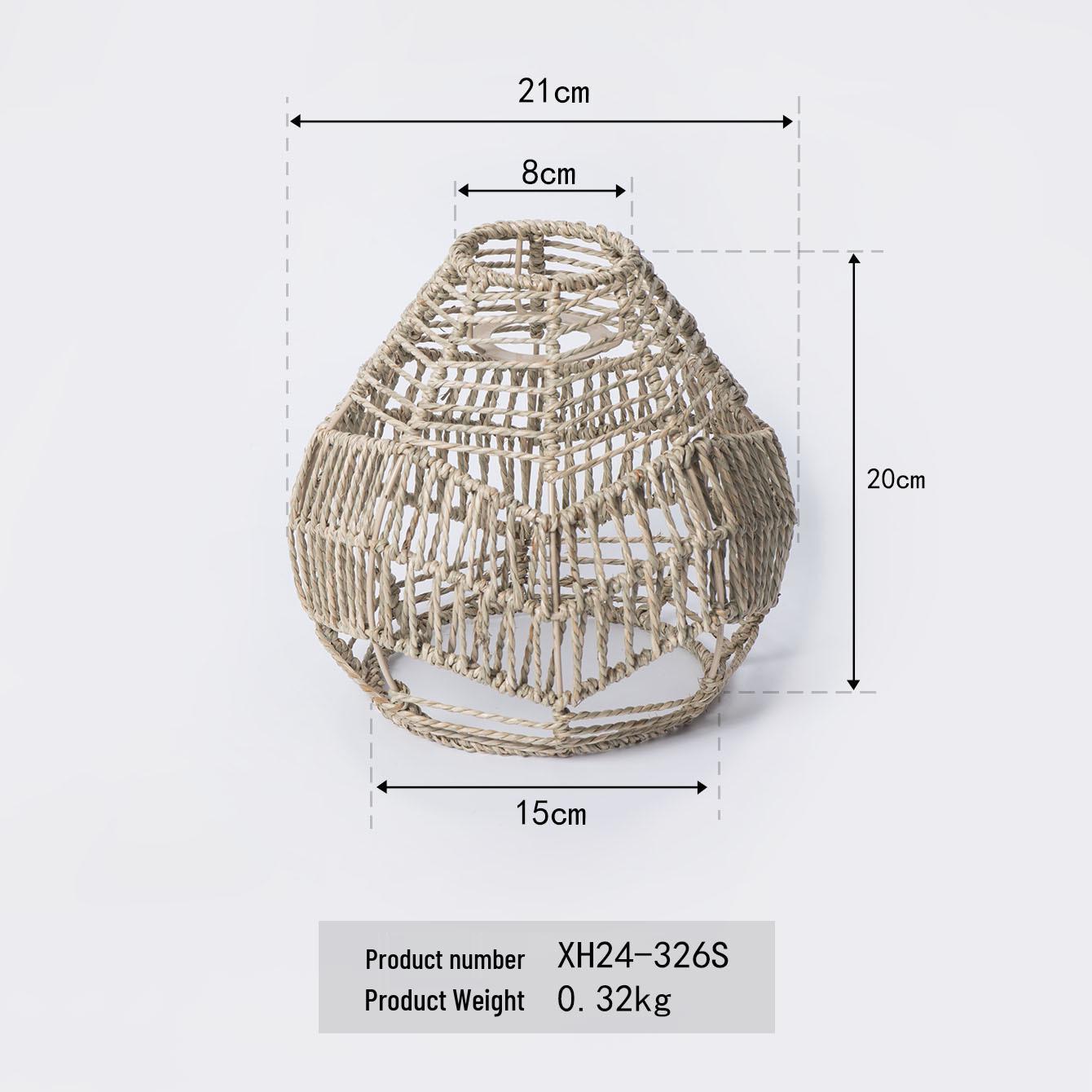 

Pastoral Hand-Woven Decorative Lampshade, Three Models Available for Bedroom, Hotel, or Cafe Lighting.