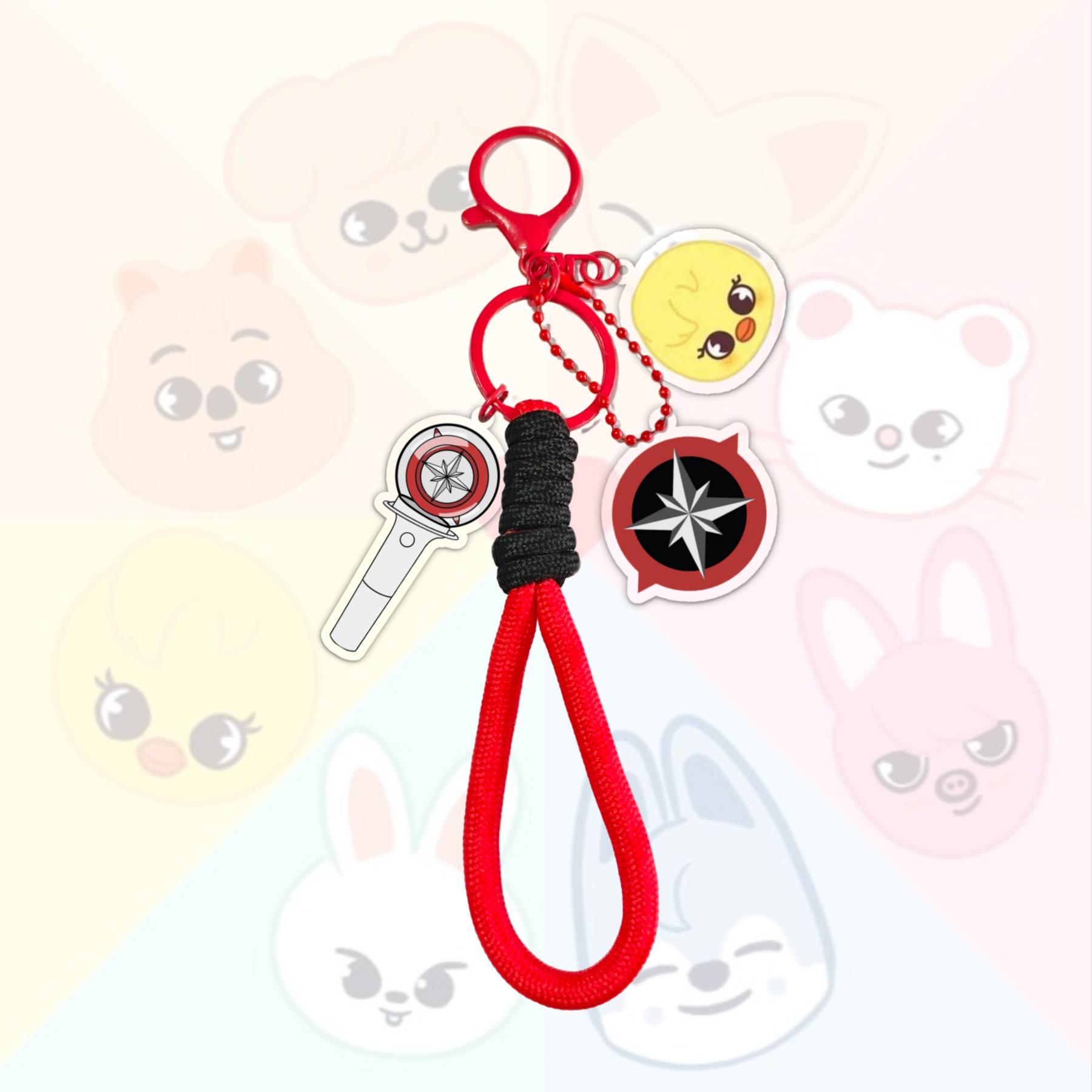 New STRAYKIDS Cartoon Acrylic Keychain skzoo Cartoon Doll Acrylic Keychain Backpack Pendant Material Peripheral Gifts