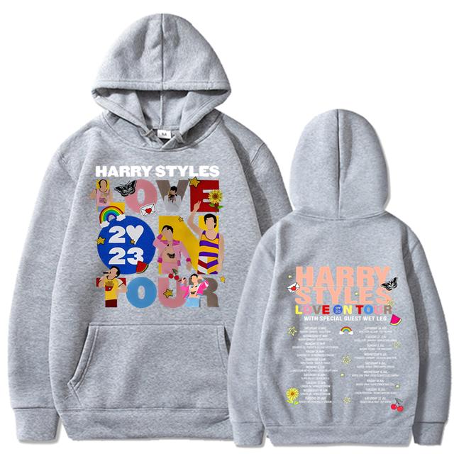 New Love on Tour Koncert Mikina Harajuku Hip Hop Velké Mikiny Unisex Y2k Oblečení Dlouhý rukáv Mikiny s kapucí Streetwear