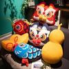 New Year New Year Dancing Lion Pillow Dancing Lion Koi Fish Embroidery Pillow  Home
