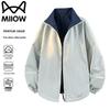 Women's American-Style Reversible Stand-Collar Casual Jacket