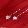 2025 New Snowflake Tassel Dangle Earrings: Light Luxury Christmas Ear Jewelry for Women