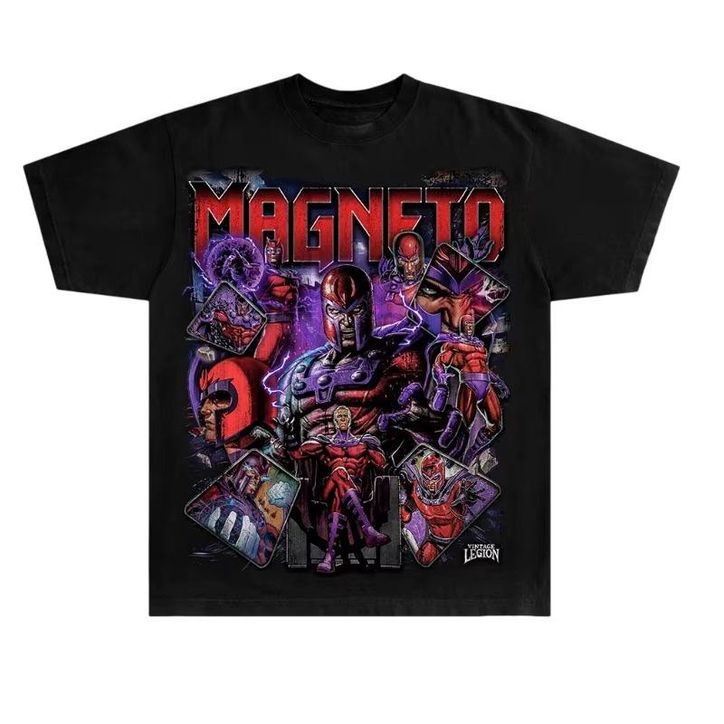 

2026 new Gambit XMen Oversized Cotton TShirt Retro Punk Harajuku Fashion Crew Neck Short Sleeve Top for Men and Women L
