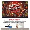 2D Flat Red Gold Christmas Ornament Backdrop for Winter Party Decoration