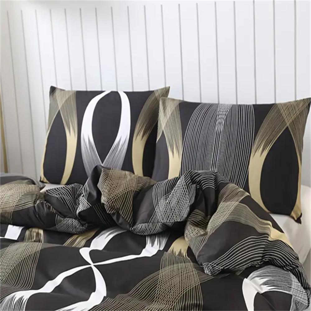 2ks Sada povlaku na přikrývku Špičkový fleece Šetrný k pokožce Pohodlný Rostlinný Geometrický Květinový Domácí Hotelové potřeby 1ks Povlak na přikrývku + 2ks