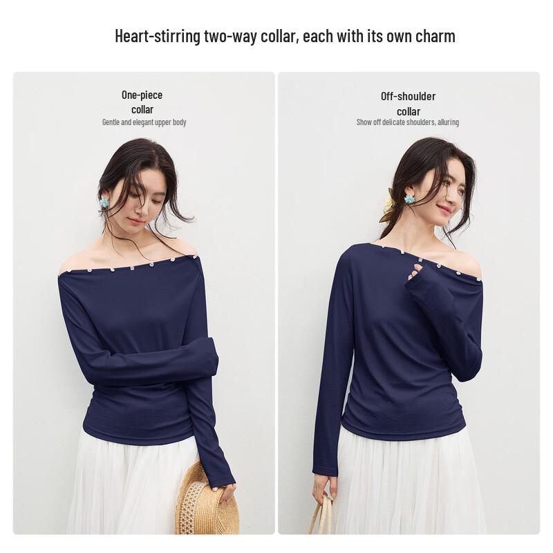 Women's Ribbed Knit Long Sleeve Top