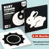 Baby Visual Stimulation Cards Montessori High Contrast Shiny Card Infant Present For Kids Cognition Plaything For Kids