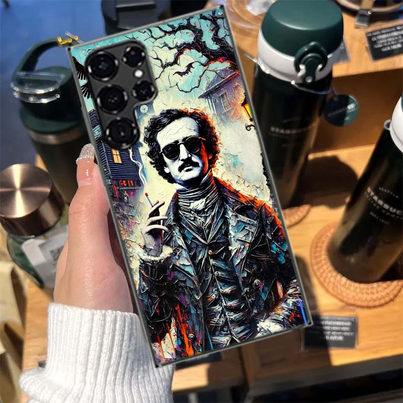 Edgar Allan Poe Cases Phone Case for Samsung Galaxy S26 Ultra S25 Edge S24 S23 FE S21 Plus S20 S22 S10 Cover TPU Capa Shell Shoc