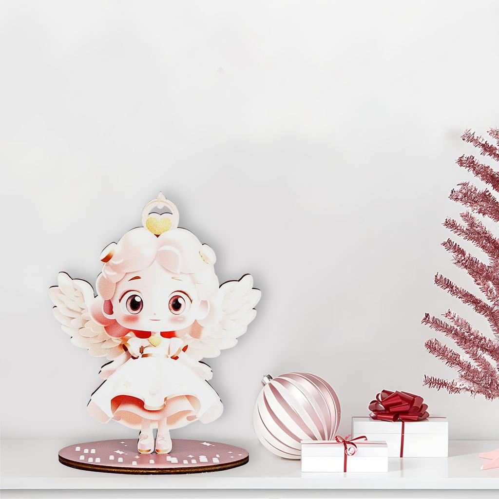 Christmas Decorations Wooden Desktop Ornaments Dining Mall Shop Window Wooden Crafts Colorful Assembly Ornaments