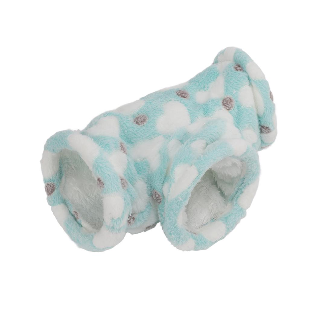 3-Wege Hamstertunnel Warm Gemütlich Kleintier Plüschröhre für Chinchilla Meerschweinchen FrettchenLove Grün 27x9cm 10.6x3.5in