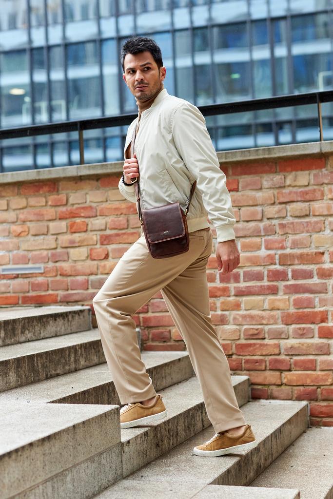 PTN TB-708-COM COGNA leather bag