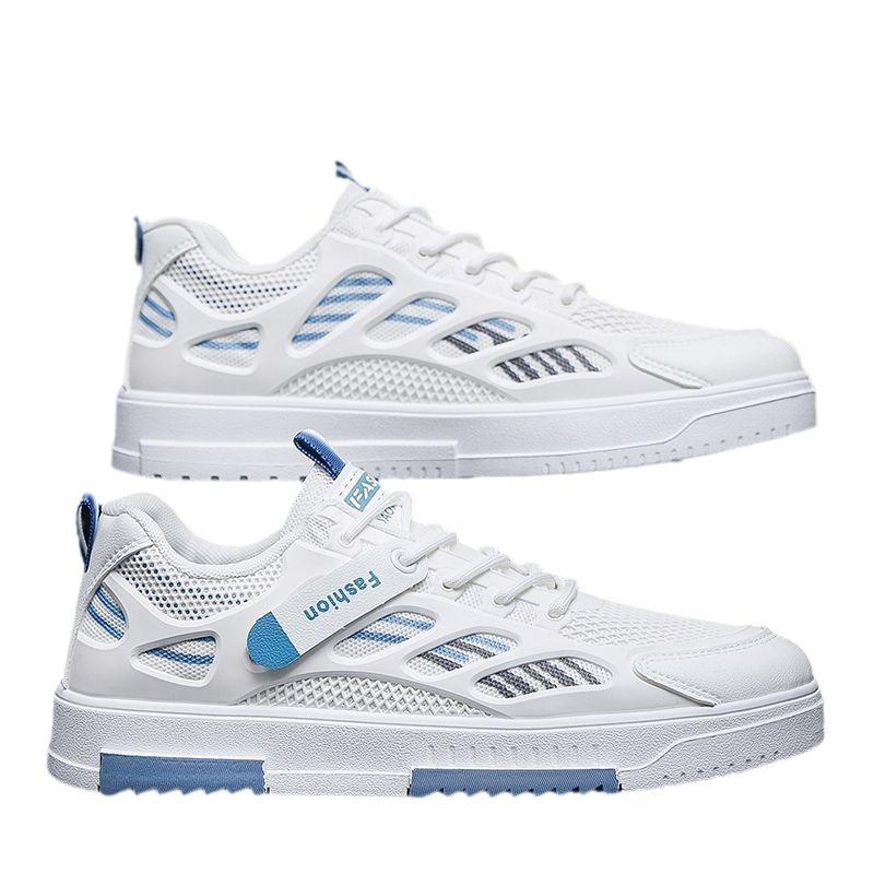 Men's shoes sports summer breathable white men's mesh men's trend versatile casual trendy shoes mesh shoes sports shoes