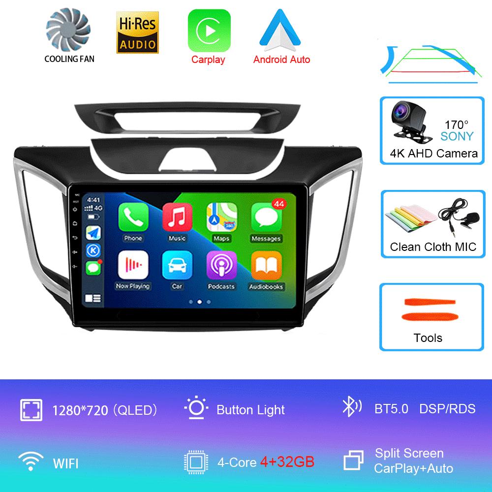 

Android 14 Автомобильное радио для Hyundai Creta IX25 2015 - 2019 Мультимедийный видеоплеер Навигация стерео GPS