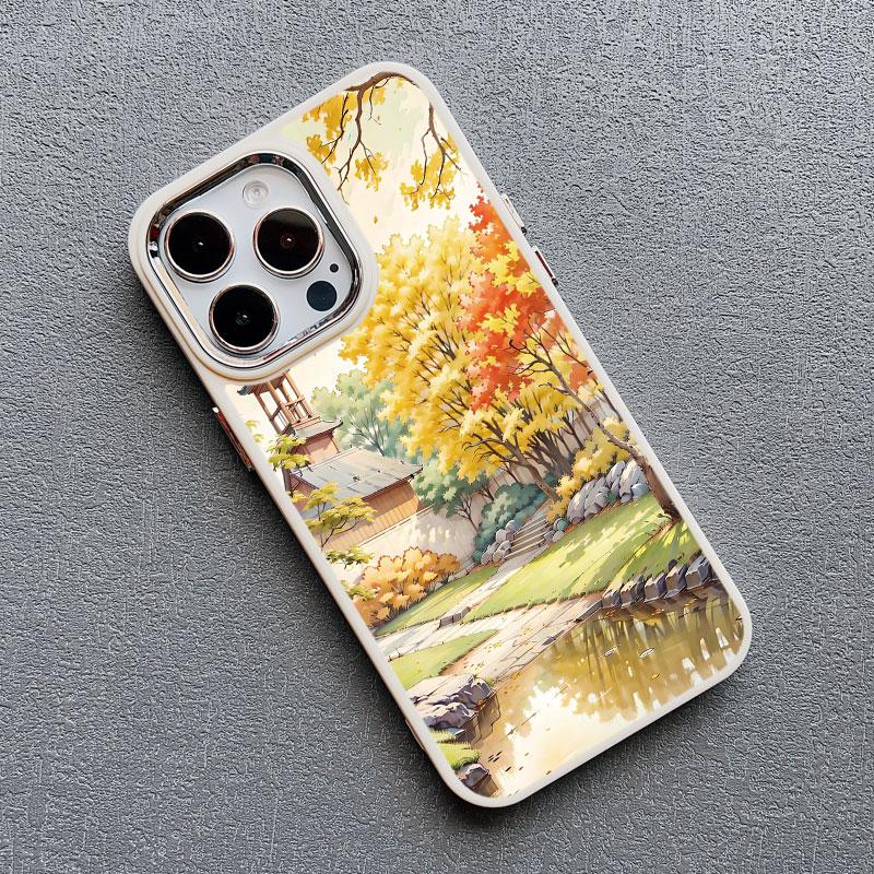 Chinese Style Landscape Painting Phone Case For Iphone 13 12 Pro Max 15 14 Pro Max Plus 11 XR XS X 15 14 7 8 Plus Silicone Cover