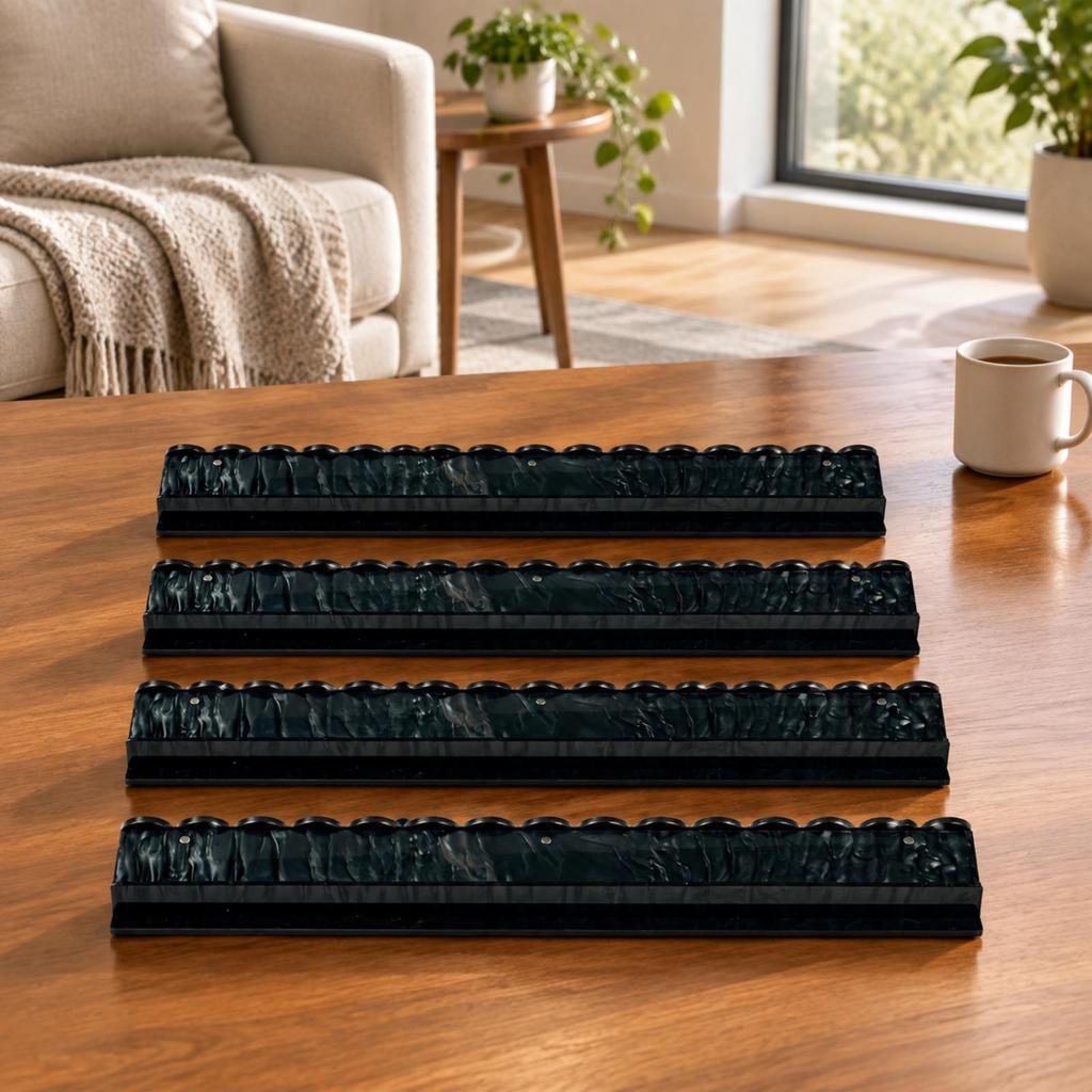 4 Pieces American Mahjong Tile Rack Marbled Acrylic 20 Inch for
