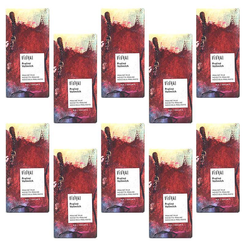 Vivani Hazelnut Cream Milk Chocolate 80g x 10 packs
