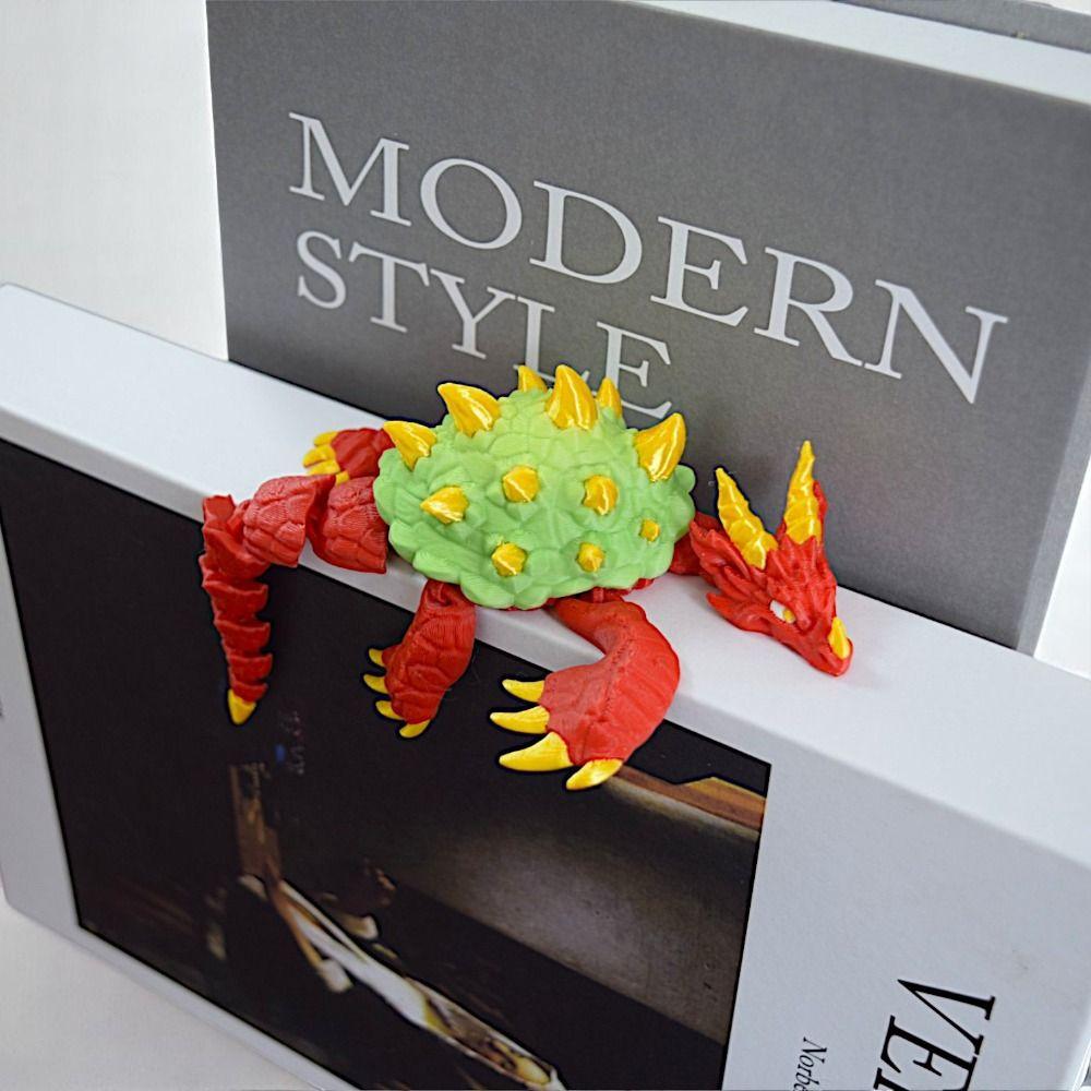 Big Eyes 3D Printed Dragon Turtle Model Realistic Design Plastic Material Articulated Dragon Turtle Doll Creative Sculpture