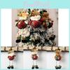 Whimsical Christmas Plush Hanging Ornament Crafted With Soft Gridded Fabric