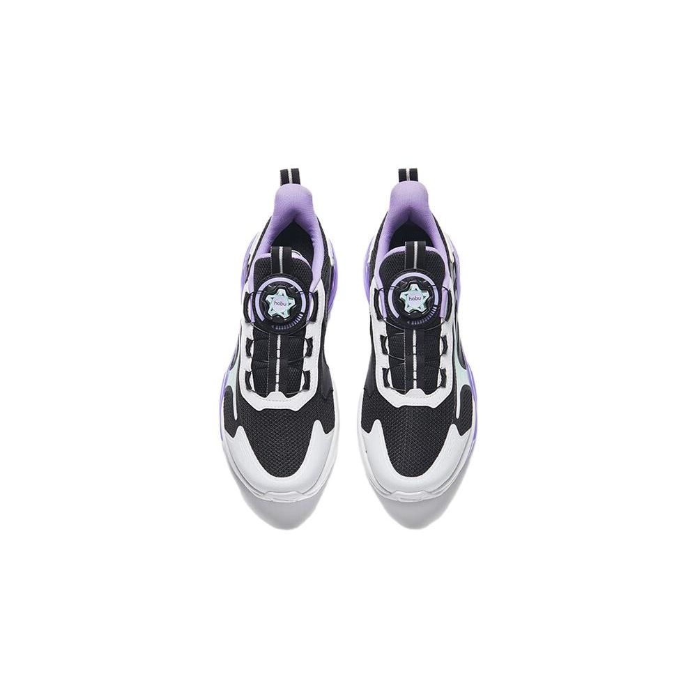 Anta Kids Round Head Knob Shock Absorbing Wear Resistant Low Top Running Shoes Kids Running Shoes Light-Purple 322345513-4